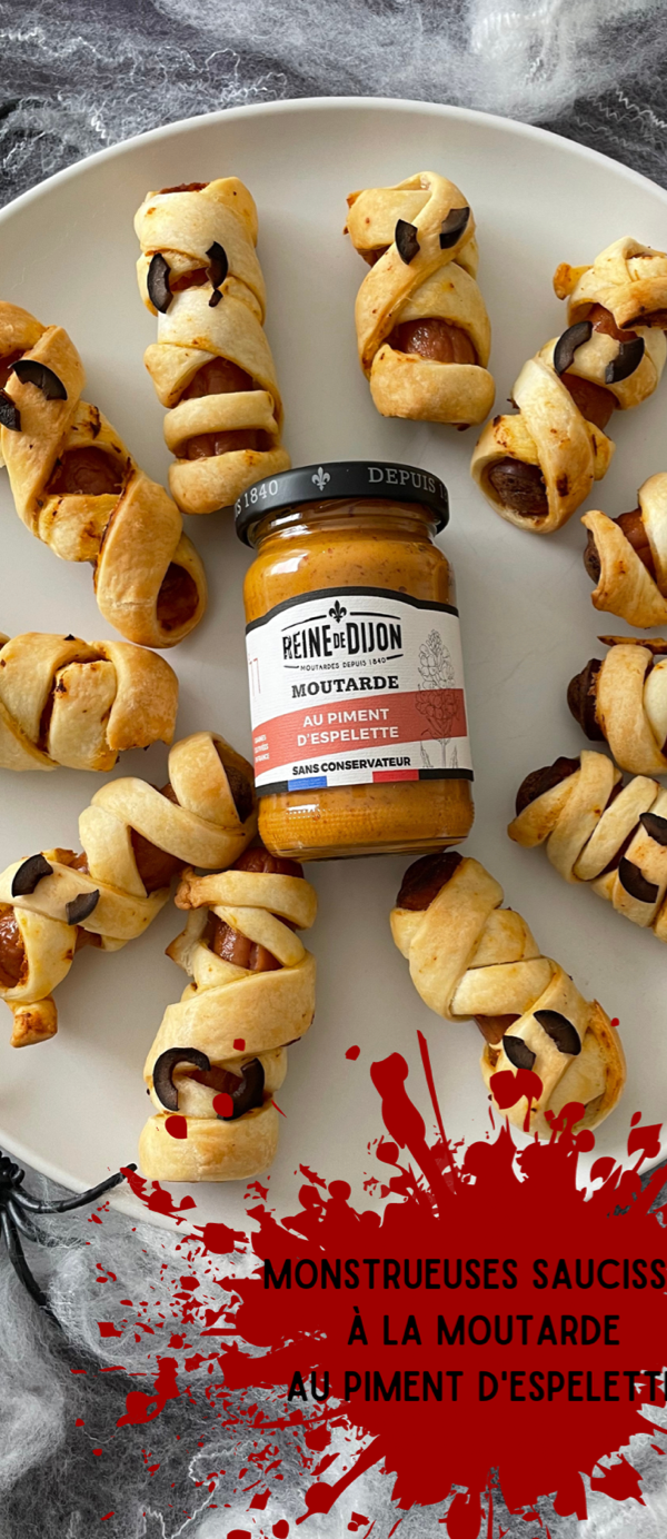 Monstrueuses saucisses à la moutarde au piment d'Espelette