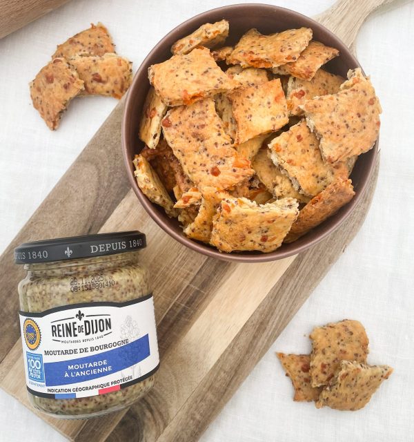 Crackers à la moutarde de Bourgogne à l'ancienne IGP